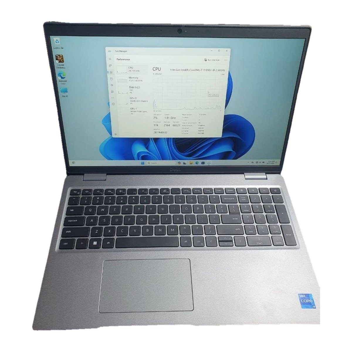 Dell Precision 3561 ish stansiyasi — Core i7-11850H, NVIDIA T1200, 16/512 GB